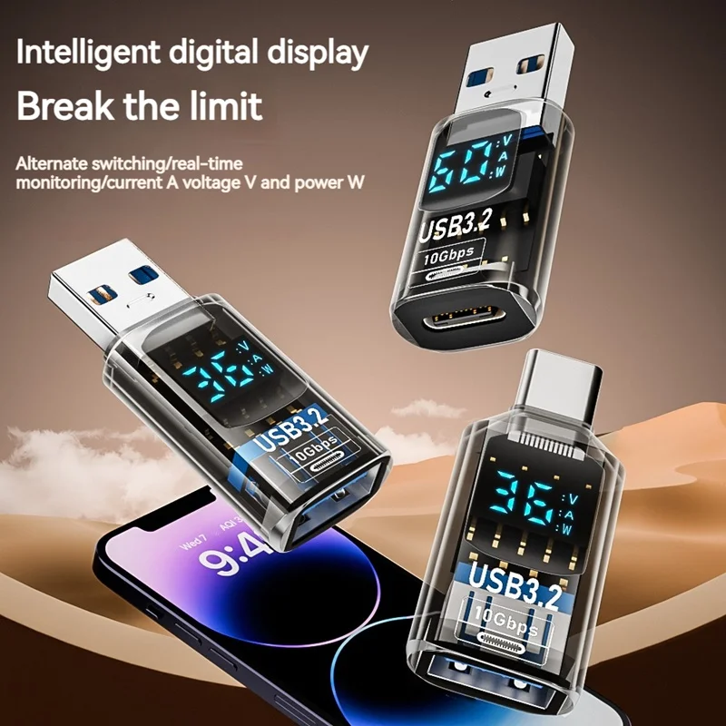 Фото Адаптер питания с USB Type-C на USB, 10 Гбит/с, 36 Вт №2