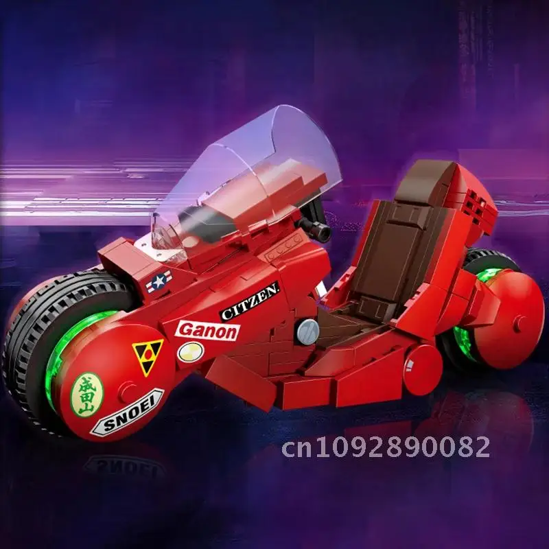 MOC высокотехнологичные блоки Akira, гоночная сборка мотоцикла с совместимой моделью Jintian DIY, кирпичи, игрушки, здание