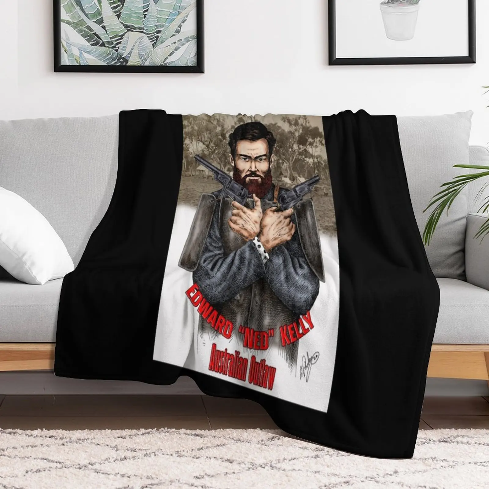 Одеяло Ned Kelly Australian Outlaw, пляжное многоцелевое одеяло для дивана, тонкие одеяла