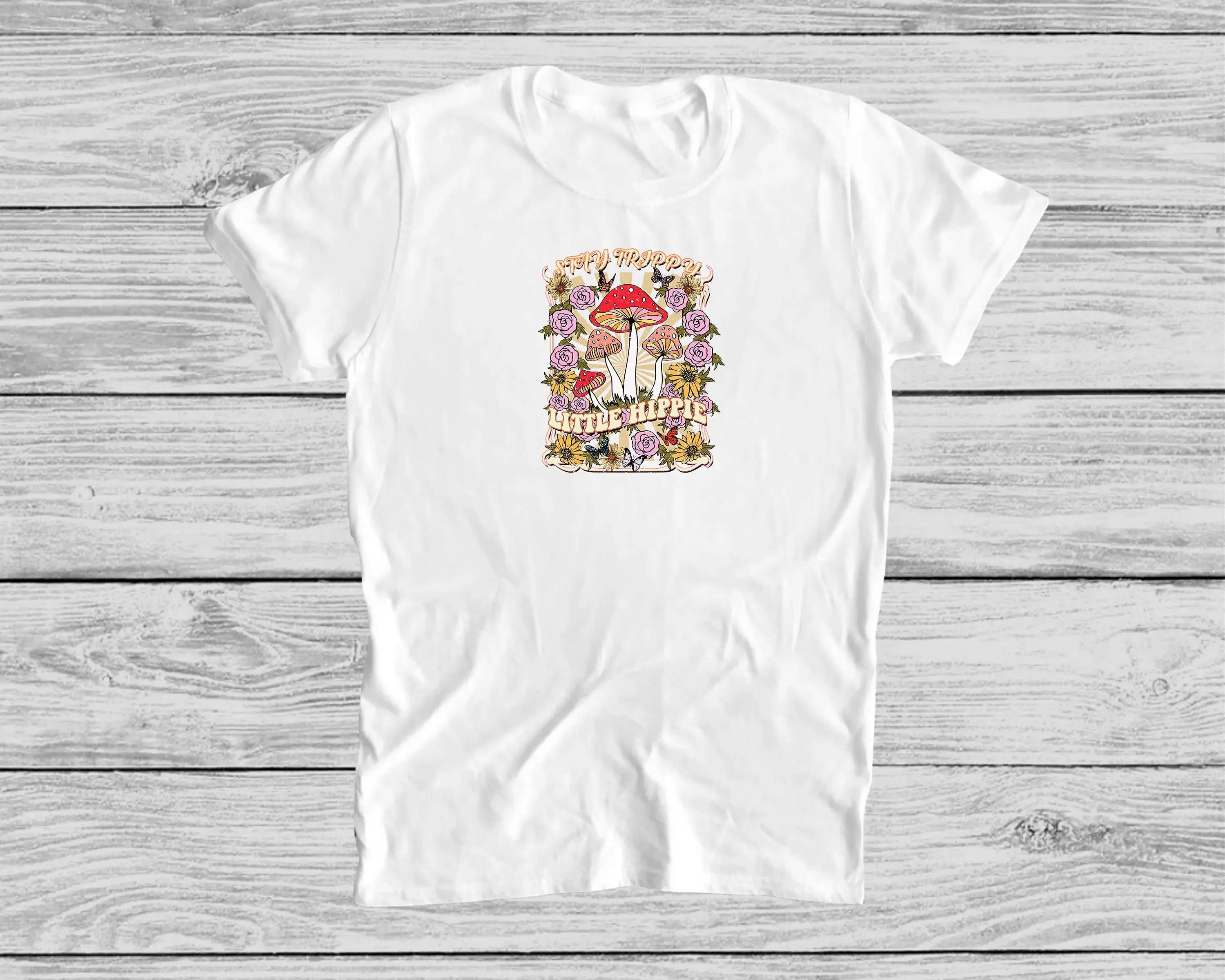 Смешная футболка с надписью Stay Trippy Little Hippie