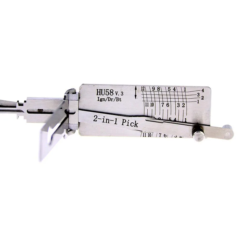 Оригинальный Lishi Tools HU58 2 в 1 2IN1 Ign/Dr/Bt автомобильный декодер и набор отмычек для автомобилей ock Smith