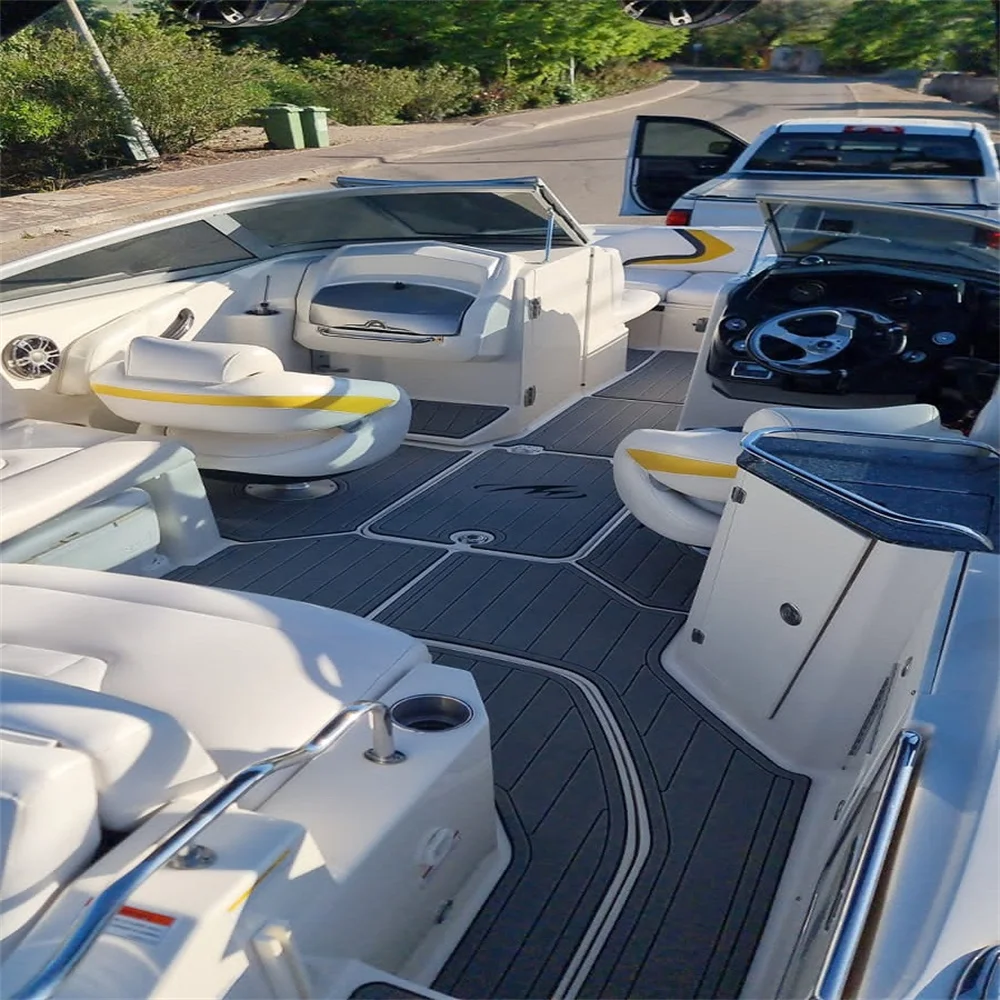 Фото 2011-2018 Monterey M3 Кокпит Pad Boat EVA Foam Faux Teak Deck Floor Mat SeaDek MarineMat Gatorstep Style Самоклеящийся V282 K9H №3