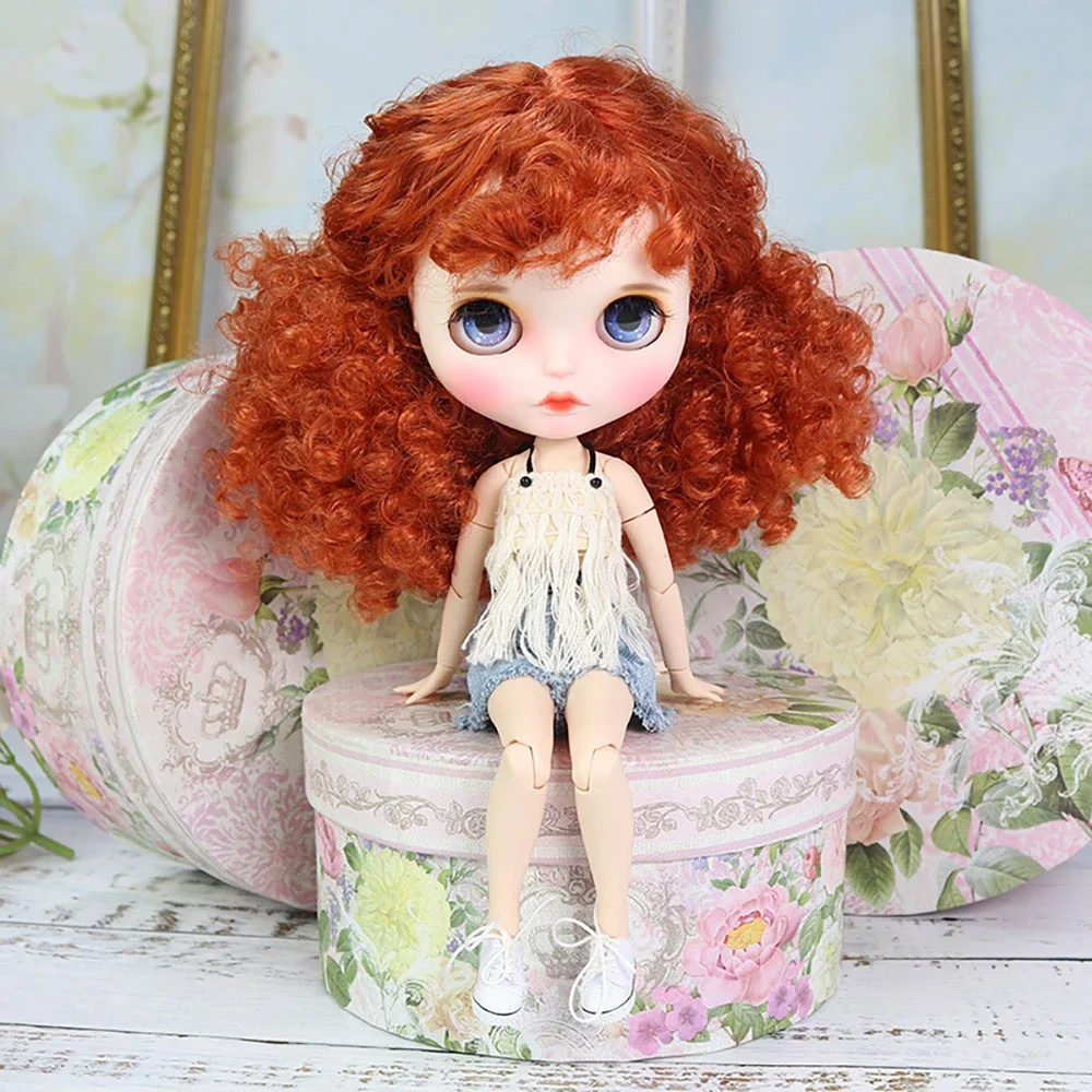Кукла блайз ICY DBS, 19 шарниров, 30 см, 1/6 кукла с озоном, матовым лицом, бледной кожей, бледной кожей, красной, кукла с кудрявыми волосами афро, подарки для девочек