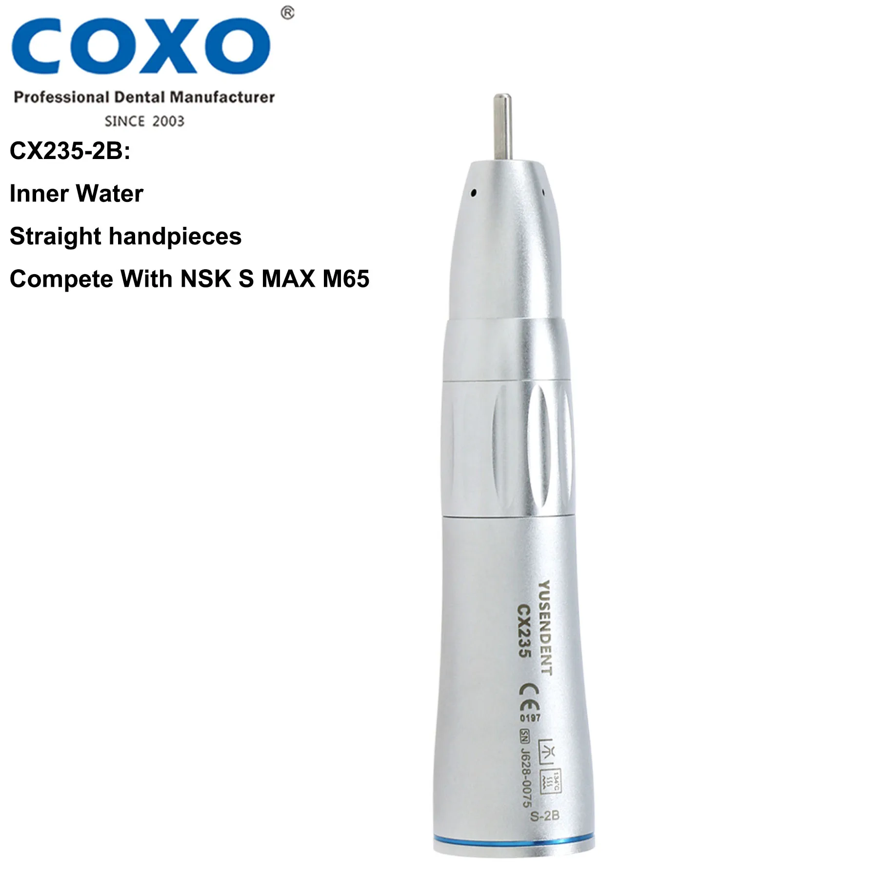 COXO CX235-2B стоматологический прямой хирургический наконечник, конус для носа с низкой скоростью NSK