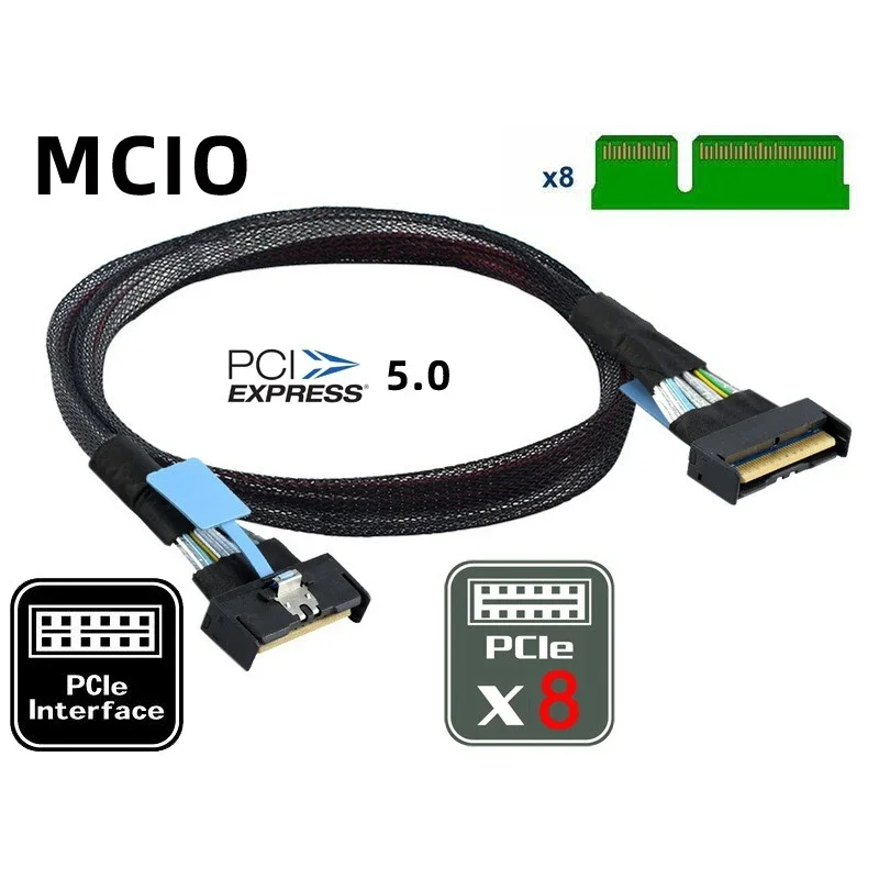 Фото Slimline SAS Mini Cool Edge IO MCIO SFF-8654 8I 74P PCIE 5.0 к MCIO Кабель U2 24 Гбит/с Переходник «папа-папа» Кабель Соединительная карта №2