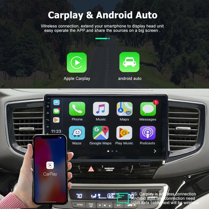 Фото Автомобильный радиоприемник 10,1 дюймов Android 12,0 для Honda PILOT 2016 2017 2018 Carpaly GPS-навигация мультимедийный видеоплеер 4G стерео головное устройство №4