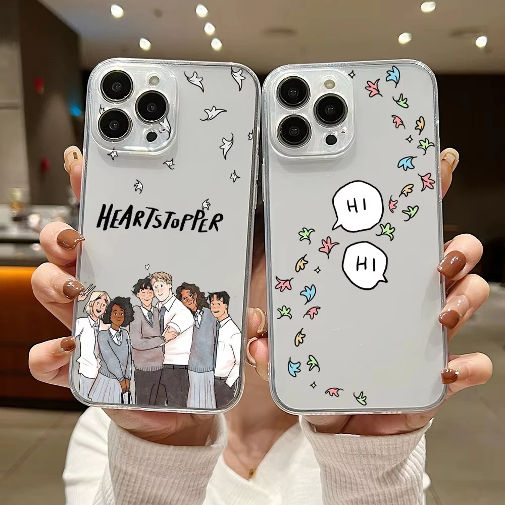 Чехол для телефона Heartstopper для iPhone 16, 15, 14, 13, 12, 11 Pro Max XS X XR 7, 8 SE, противоударный чехол
