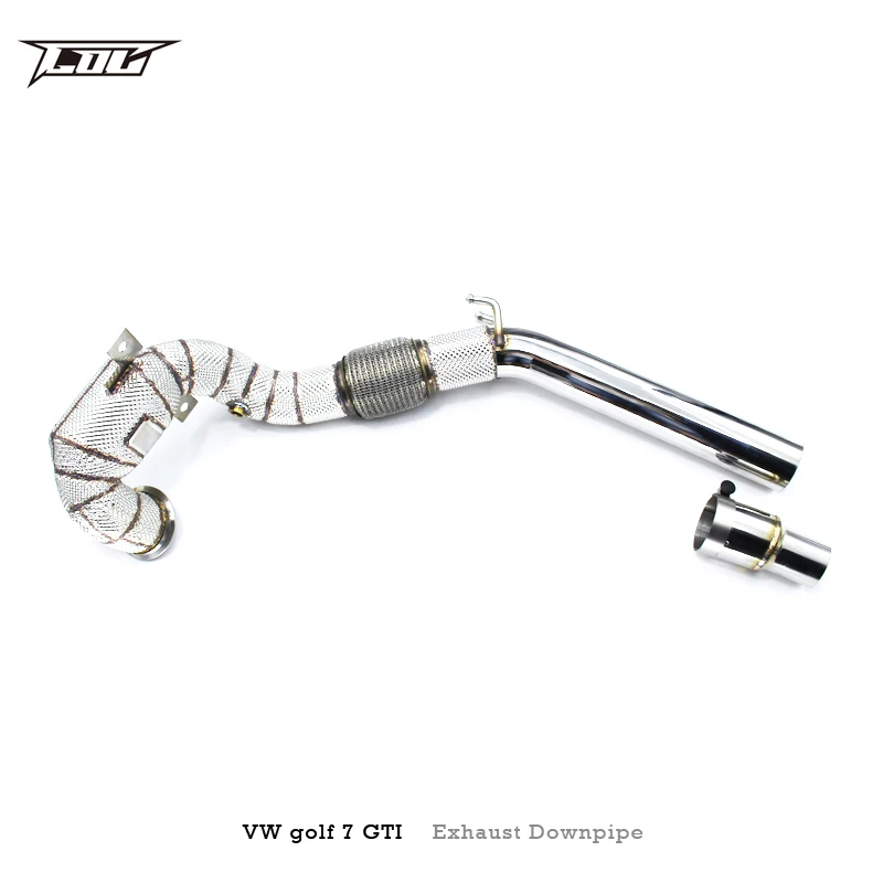 Фото Водосточная труба для VW Golf MK7/MK7.5 GTI 2.0T 2014-2020, выхлопная труба из нержавеющей стали с катализатором, выхлопная система автомобиля №2