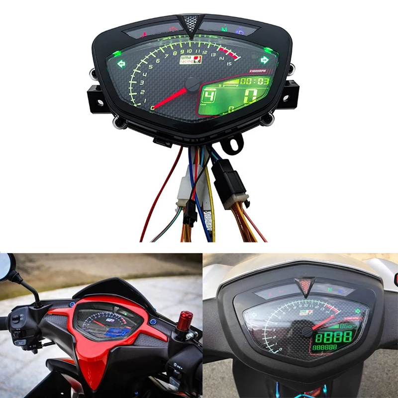 Цифровой измеритель для Yamaha Lc135 V1 Jupiter MX Copy Uma, спидометр для мотоцикла с ЖК-дисплеем, тахометр
