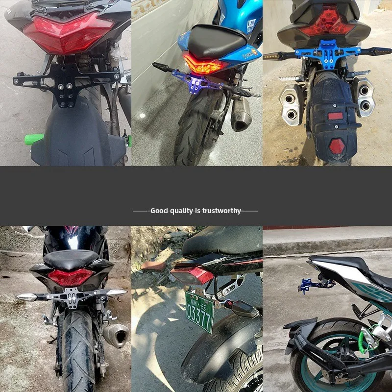Фото Для KTM 250 Duke 125 200 390 790 990 1190 подставка для номерного знака мотоцикла, светодиодная подставка для заднего указателя поворота, регулируемая с ЧПУ №3
