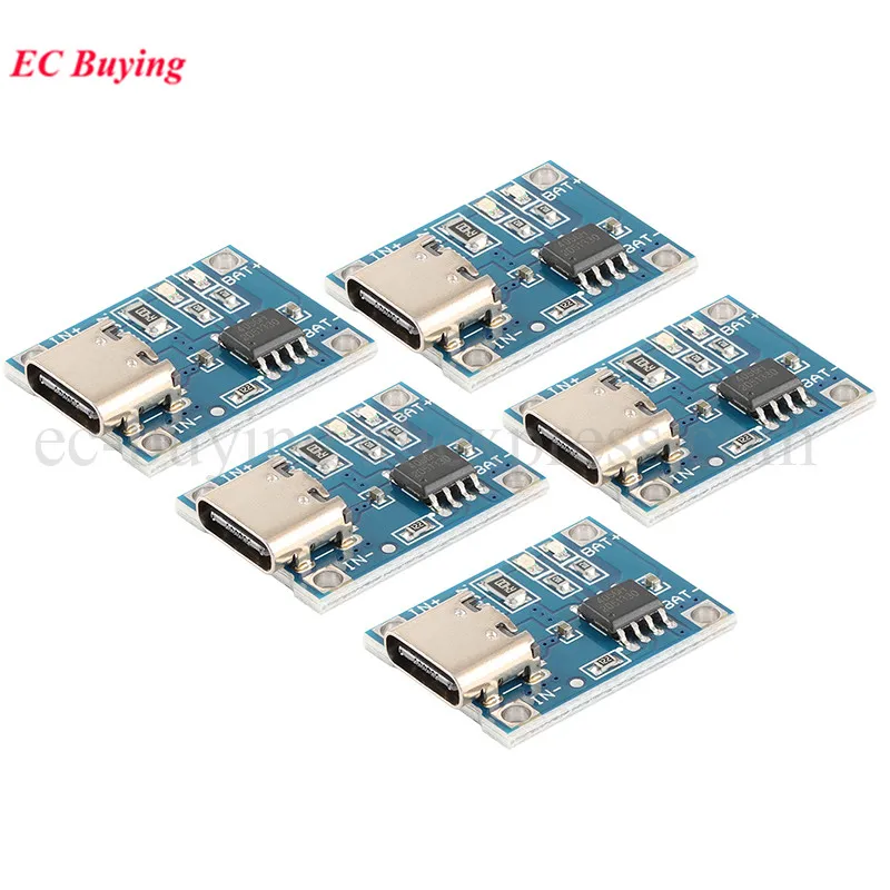 5/1 шт. TYPE-C USB 5 В 1A 18650 TP4056 модуль зарядного устройства для литиевой батареи зарядная плата DC 4,2 В HW-387