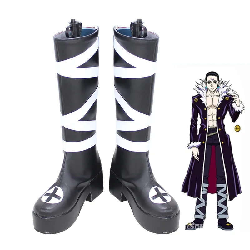 CyHunter X Hunter Chrollo Lucilfer, ботинки для косплея, обувь Kulolo lushilufelu, обувь на заказ в стиле аниме, реквизит для карнавала на Хэллоуин (art.: 3920d1e2c2f9e) - 3920d1e2c2f9e
