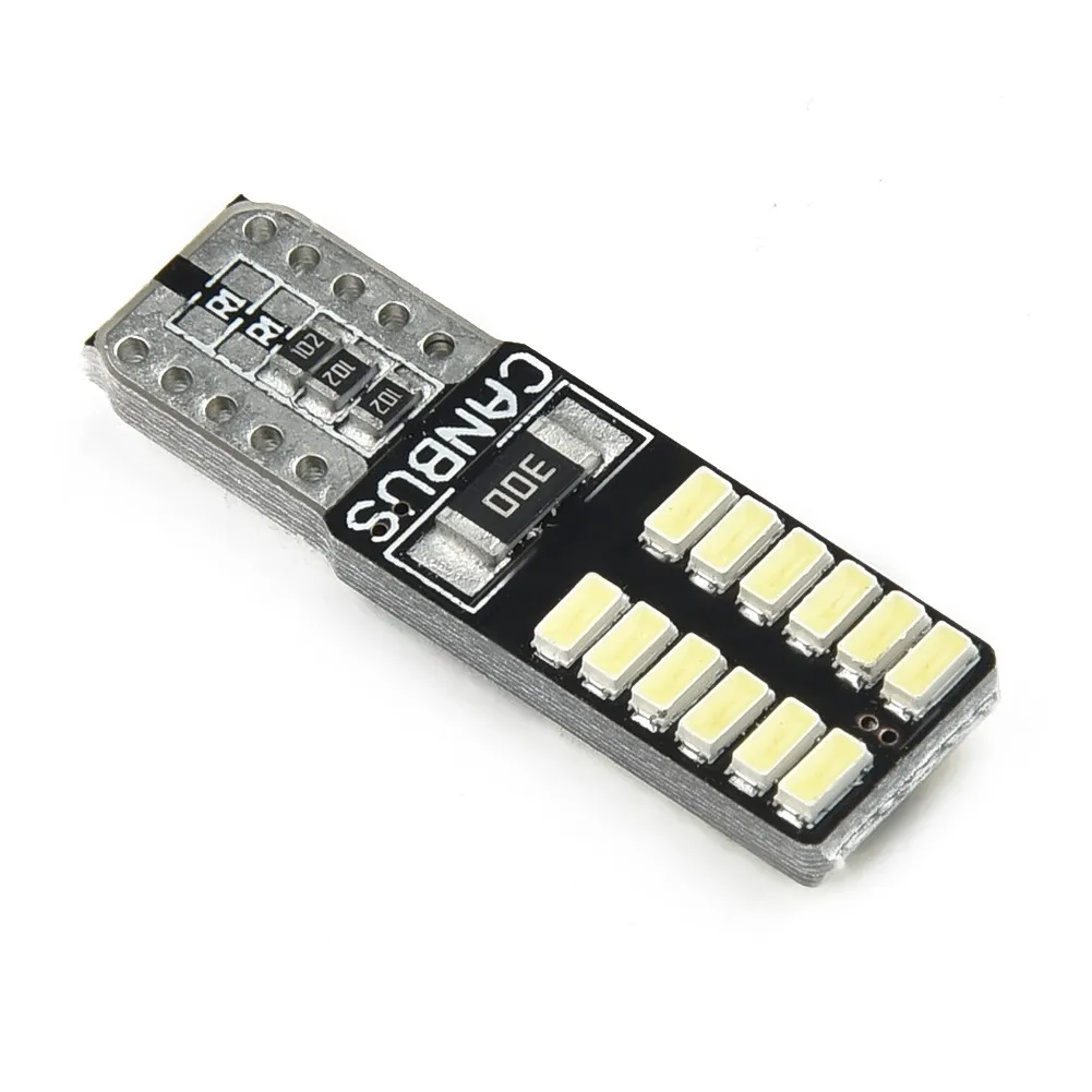 10 шт., автомобильные лампы для подсветки номерного знака 194 3014 24SMD, 6500K, 12 В постоянного тока, T10 W5W