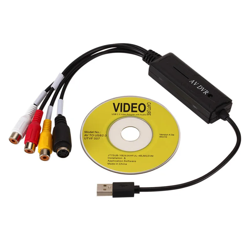Кабель-адаптер AV RCA в USB 2.0, адаптер для карты захвата аудио и видео, кабели для ПК, для ТВ, DVD, VHS, устройство захвата