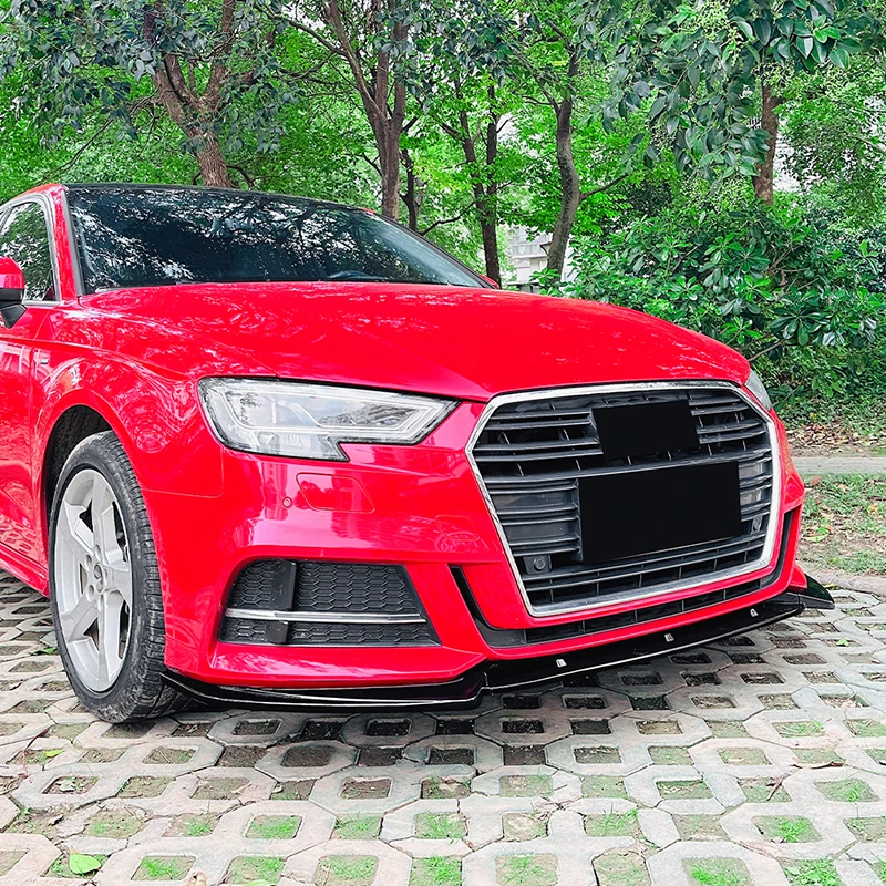 Фото Автомобильный передний бампер, спойлер для Audi A3 S3 8V Sline 2017-2020, передний диффузор, сплиттер, защита, автозапчасти, аксессуары №4
