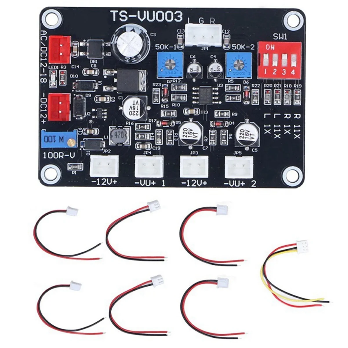 TS-VU003 VU Meter Driver Board, регулируемая панель управления VU Meter, подсветка панели управления, высокочастотная панель нижних частот, аксессуары