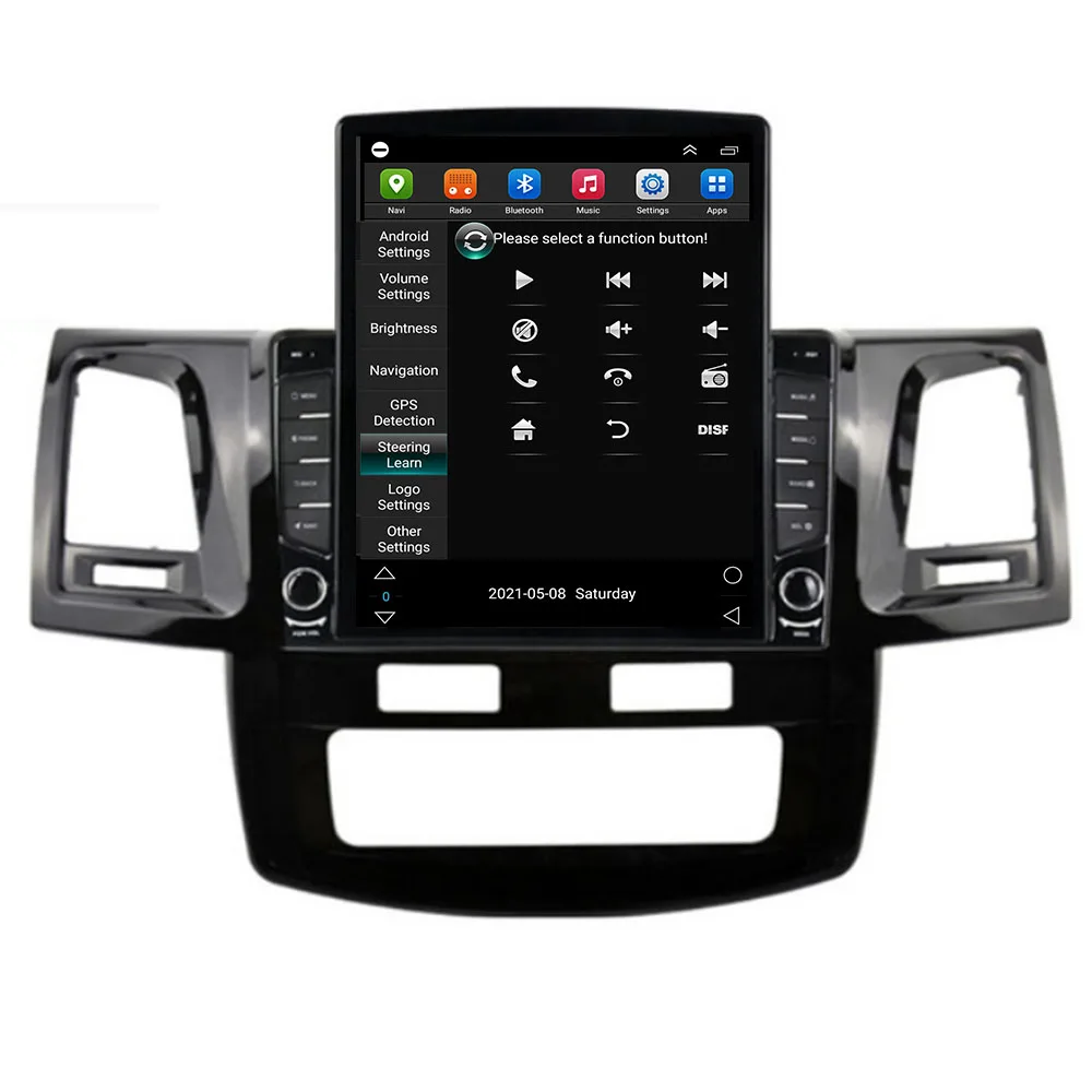 Tesla Type Android 14 Carplay автомобильный радиоприемник мультимедийный плеер для Toyota Fortuner HILUX Revo Vigo 2007-2015 авторадио GPS стерео (art.: 3920cc6bfb675) - 3920cc6bfb675