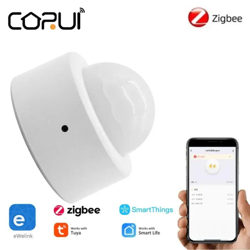 Смарт-датчик движения CORUI Tuya Zigbee, беспроводной инфракрасный детектор с поддержкой приложения Smart Life