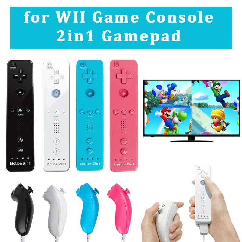 Для игрового контроллера Nintendo Wii/Wii U, набор 2 в 1, беспроводной пульт дистанционного управления, геймпад Motion Plus с силиконовой фотографией, видеоигра