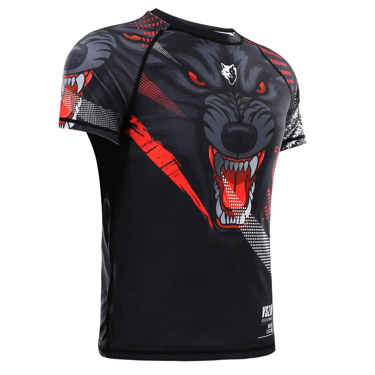 Фото VSZAP Dark Knight Wolf King Boxing, Fighting, Martial Arts, Jiu - Jitsu Tight - облегающая футболка, эластичная и быстросохнущая №5