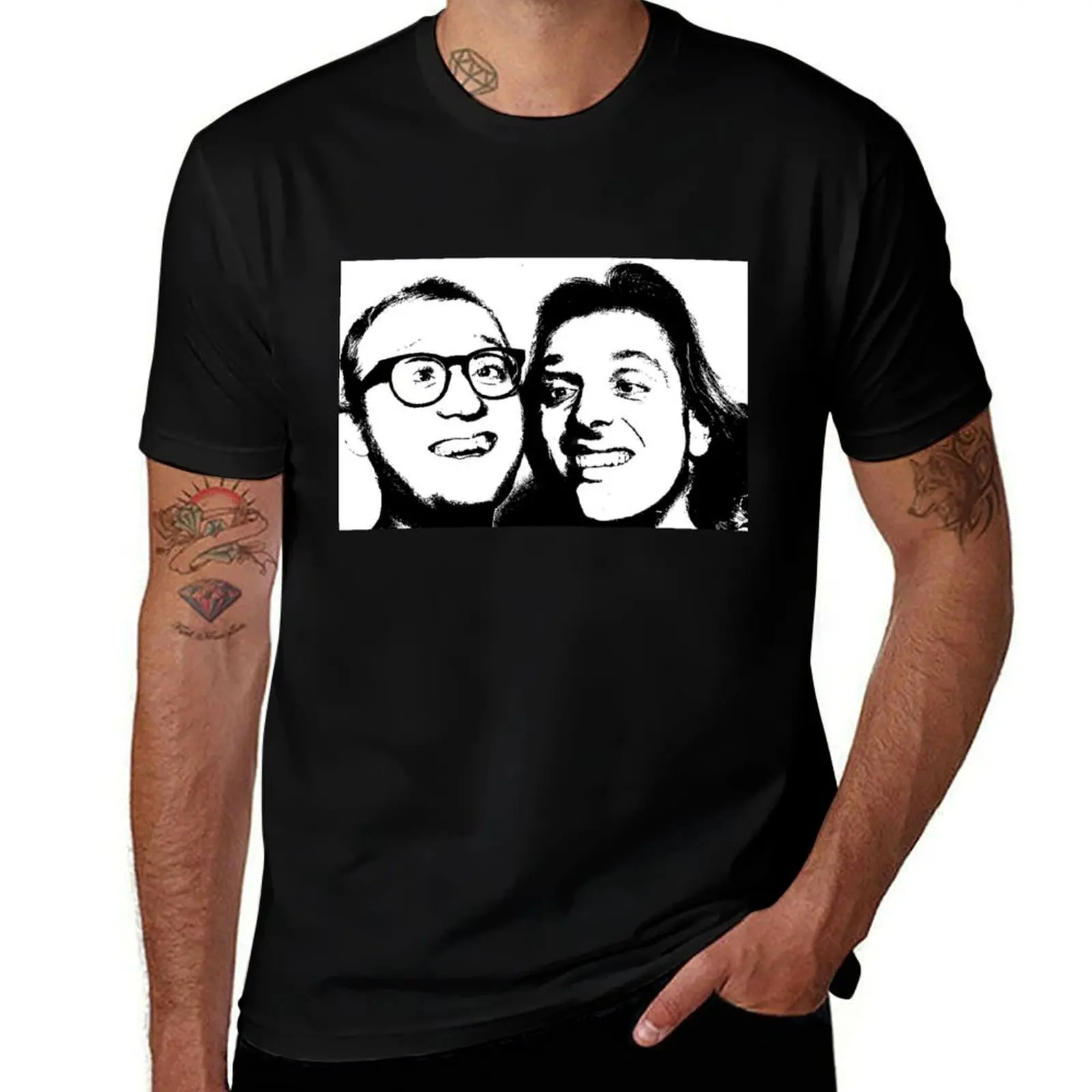 Футболка Rik mayall and Ade edmondson, мужские футболки для мужчин, повседневные футболки для мужчин, хлопковая забавная футболка Мужская одежда