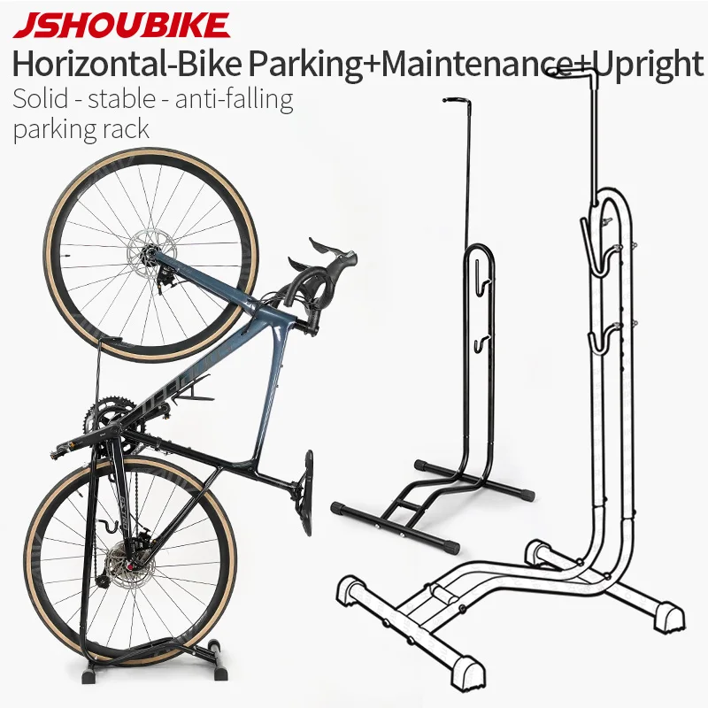 Фото Стояночная стойка JSHOUBIKE, портативный стальной держатель для горного велосипеда, для помещений, для хранения и ремонта велосипедов №3