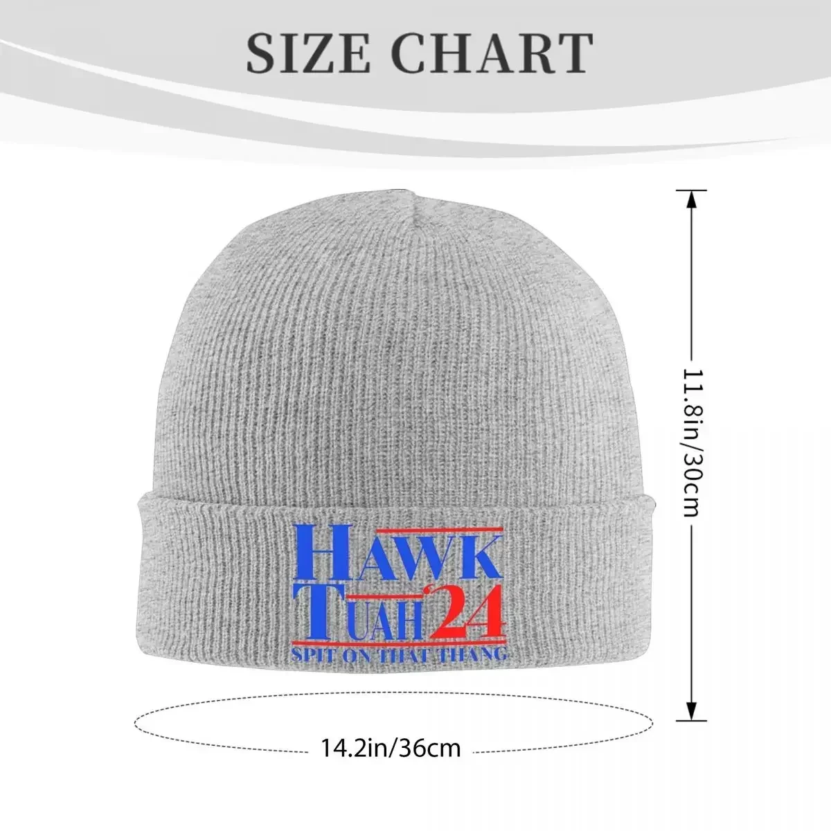 Фото Вязаная шапка Hawk Tuah 24, шапка-бини, осенне-зимняя шапка, теплая модная шапка унисекс, шапка для мужчин и женщин №2