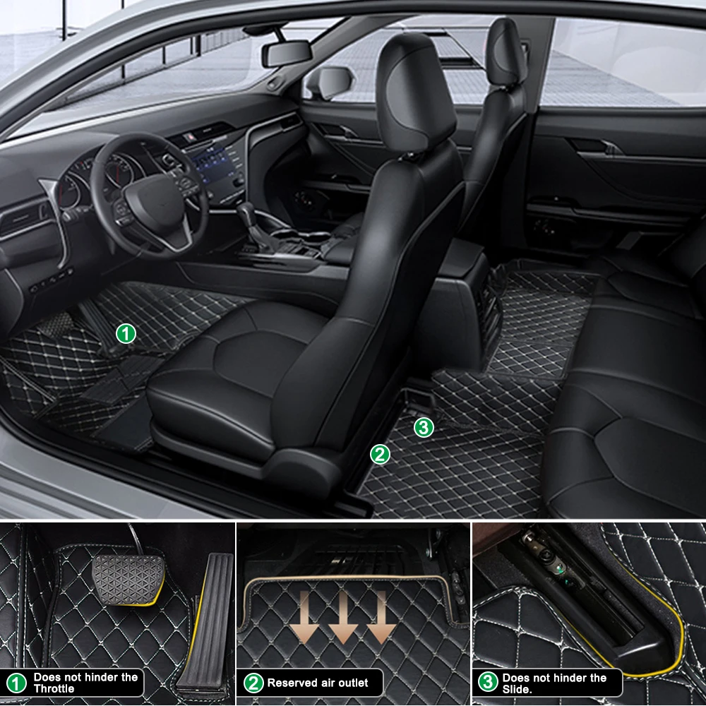 Фото Автомобильные коврики для Porsche для Macan 2014-2025 Type 95B, топливная версия, пользовательские автомобильные подушечки для ног, автомобильные №2
