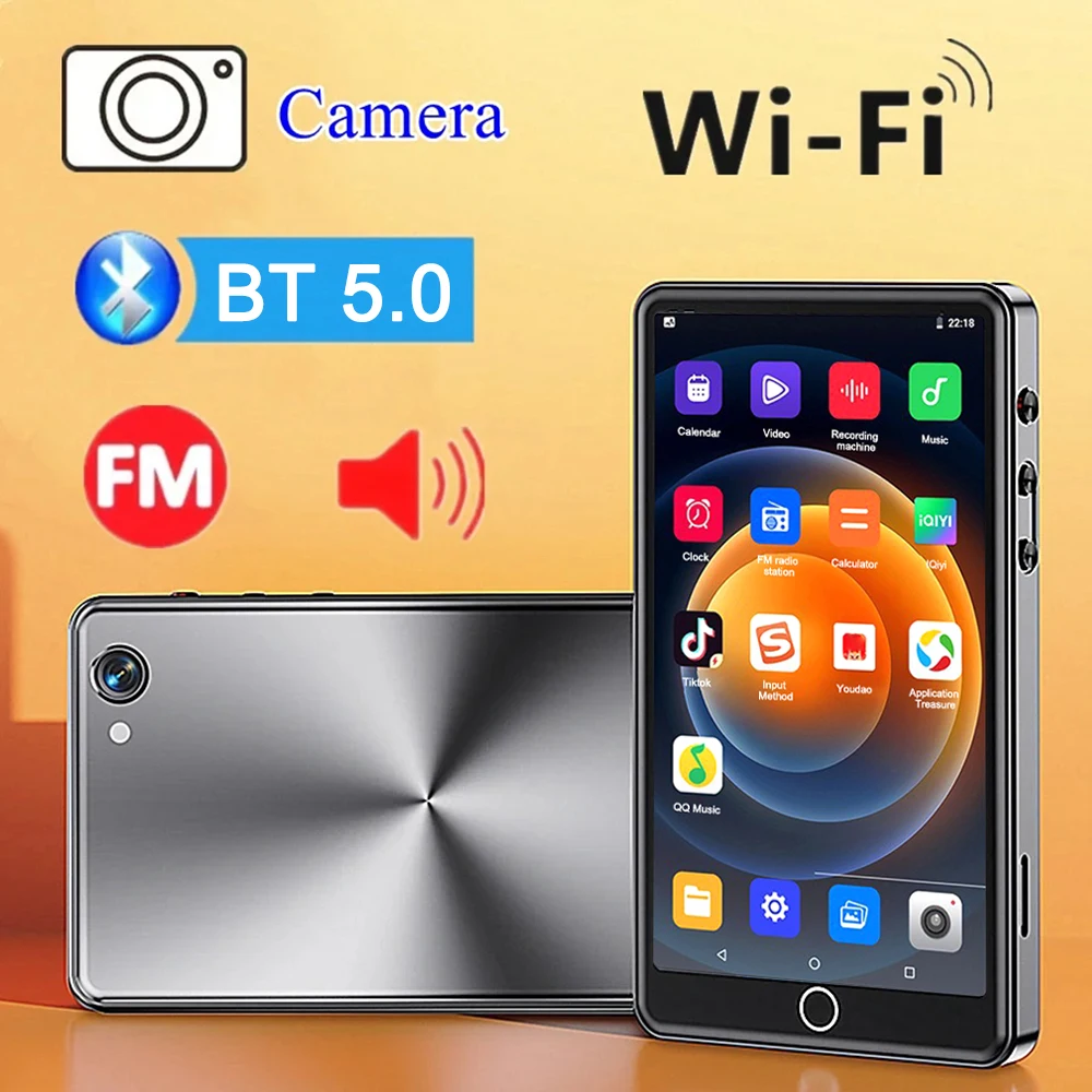 Камера 64gGB Mp4-плеер Bluetooth Wi-Fi Android аудио видеоплеер сенсорный экран Hi-Fi музыкальный диктофон видео Mp3-плеер
