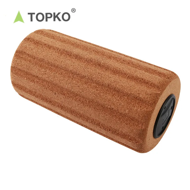 Массажер для глубоких тканей TOPKO Premium, 4-скоростной Вибрационный ролик из пробковой пены
