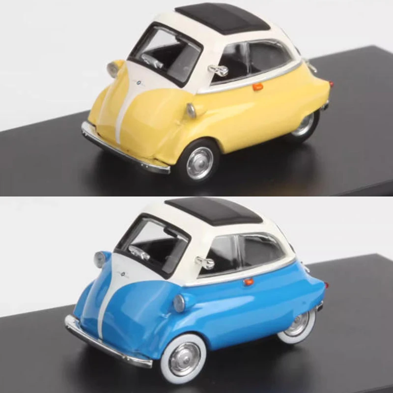 Фото Оригинальный масштаб 1/64, классический сплав Isetta, имитация модели автомобиля, статическая коллекция, украшенные праздничные подарки, игрушки №2