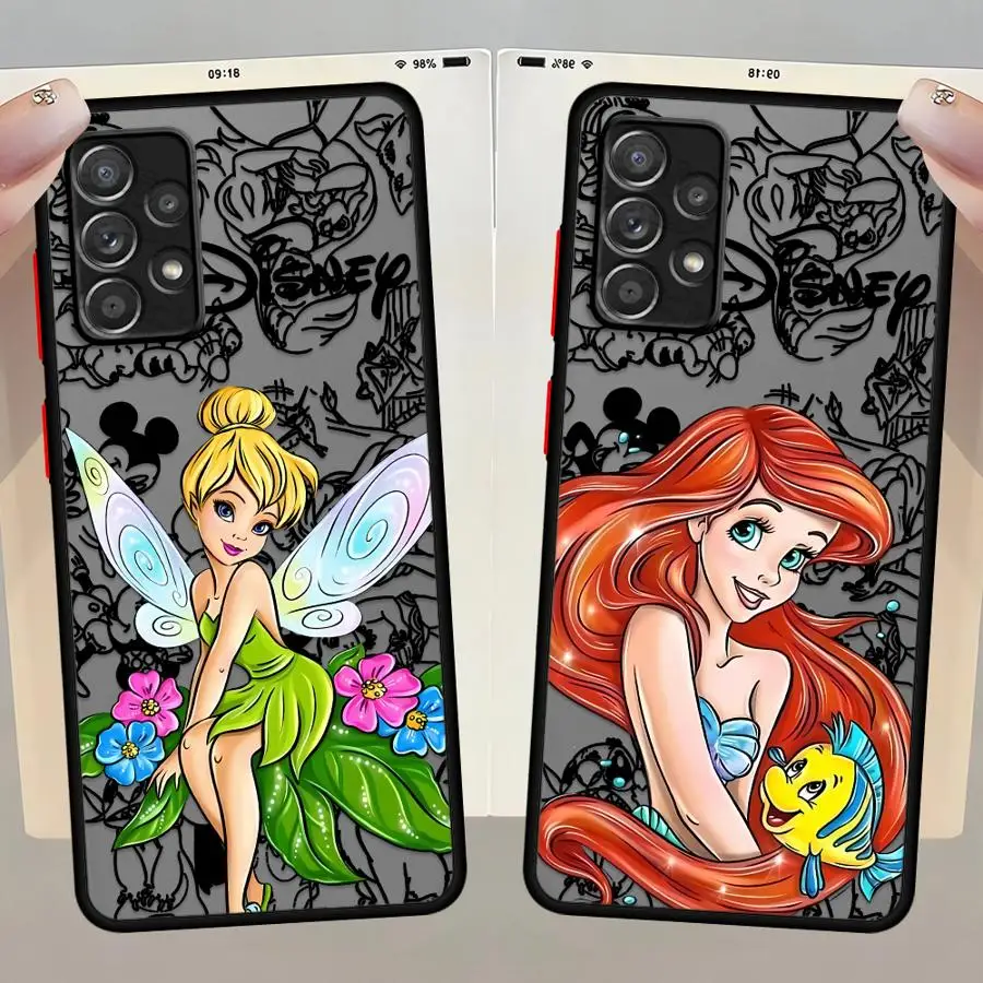 Чехол для телефона Black Edge для Samsung Galaxy A22 A73 A52 A56 A25 A26 A21s A24 A54 A34 A35 A36 A53 Disney Princess