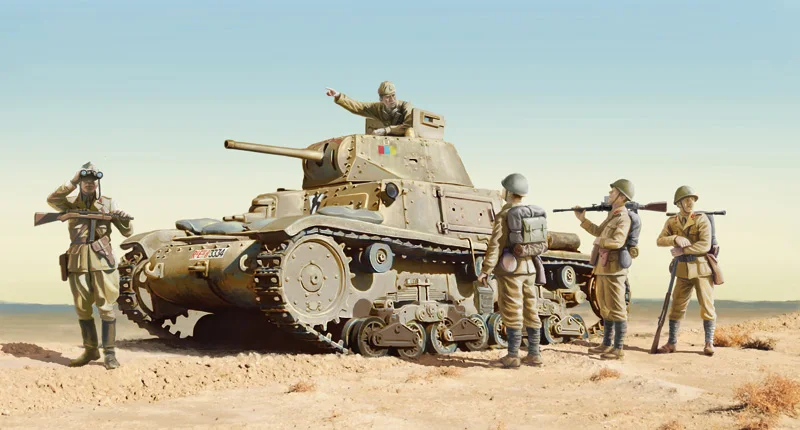 Фото Модель ITALERI в масштабе 1/35 Carro Armato M14/41 l Serie с наборами моделей итальянской пехоты IT6543 №2