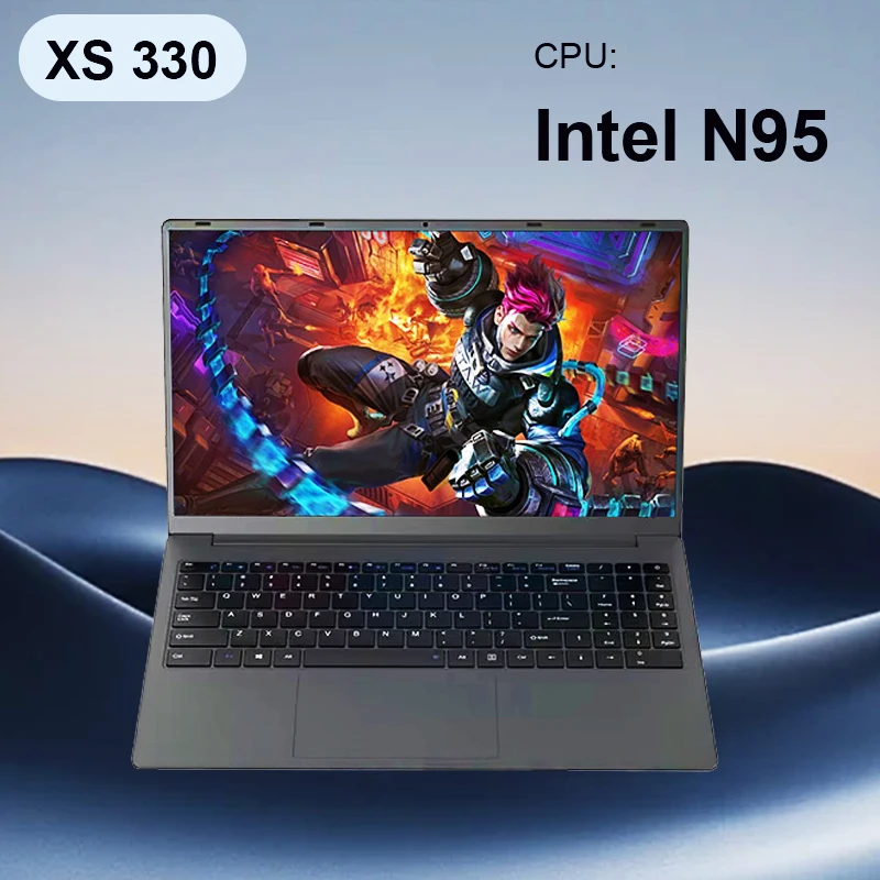 Портативный ноутбук XS 330 Intel N95 15,6 дюйма, 60 Гц, ноутбуки, 32 ГБ ОЗУ, DDR4, 2 ТБ SSD, Windows 11, бизнес/выпуск/игровой/дизайн ноутбука