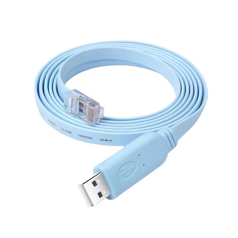 Консольный кабель USB-RJ45 длиной 1,5 м, 1,8 м, последовательный адаптер RS232 для портативного компьютера, маршрутизатора Cisco, USB RJ 45, 8P8C, конвертерный консольный кабель (art.: 3920ca524b9e1) - 3920ca524b9e1