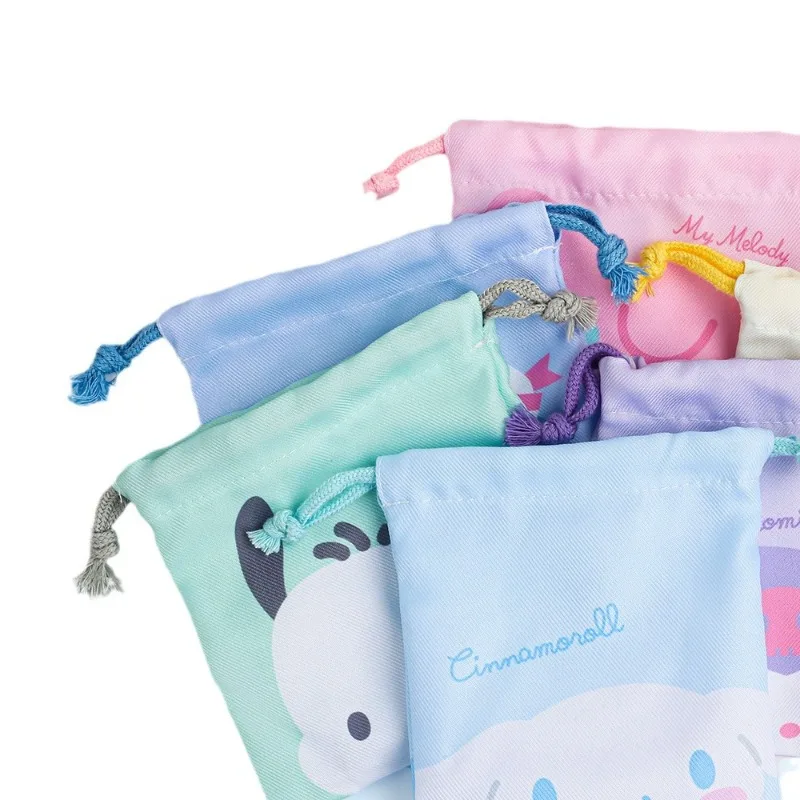 Sanrio мультяшная сумка для хранения аниме Cinnamoroll Kuromi My Melody Нетканая сумка на шнурке Hello Kitty косметичка