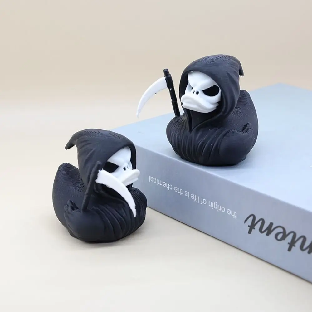 3D печатная аниме-фигурка утки на Хэллоуин, PLA, ручная работа, жуткая фигурка утки на Хэллоуин, коллекционная