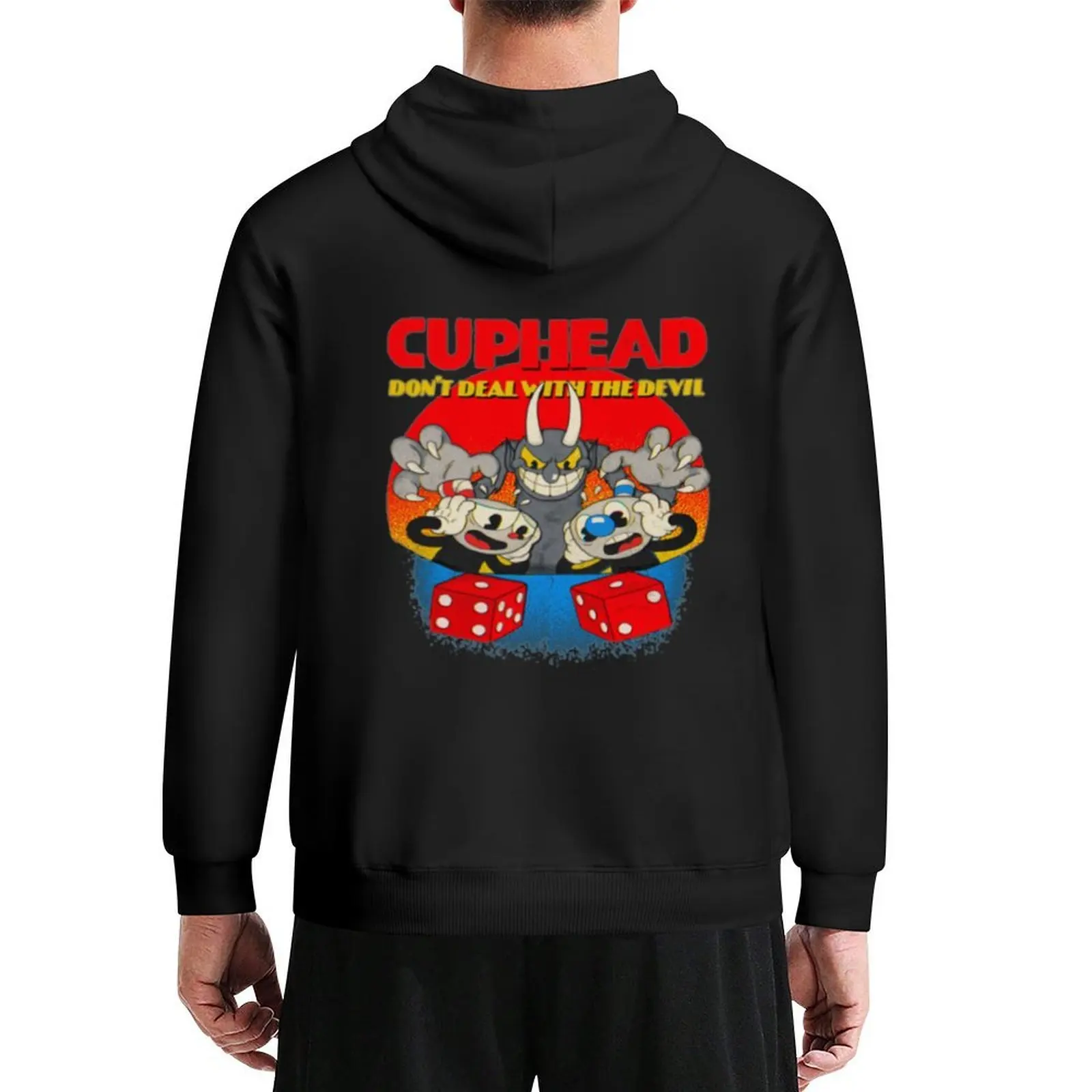 Cuphead Mugman Don't Deal With The Devil Толстовка мужская одежда зимняя одежда мужской зимний свитер блузка с капюшоном уличная одежда
