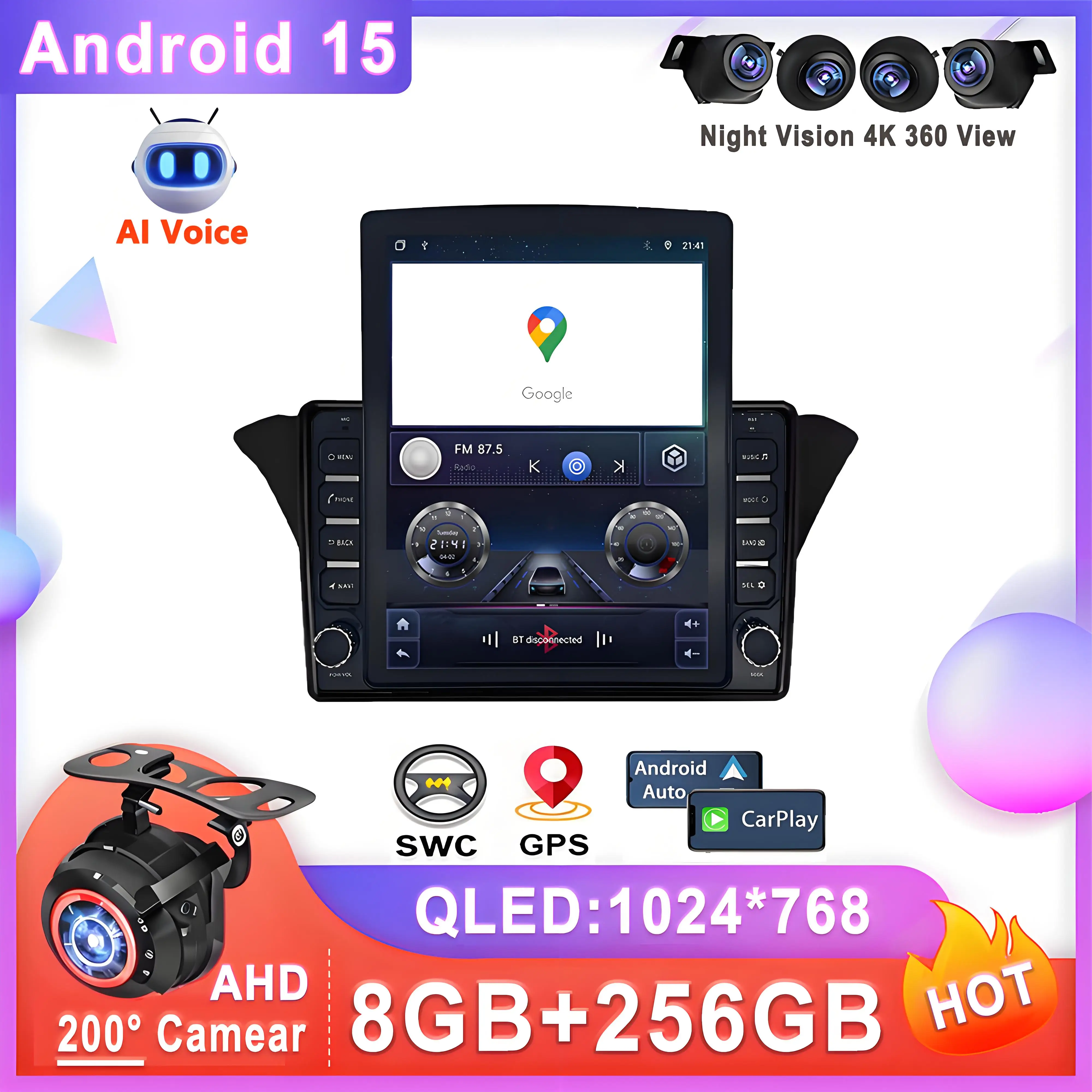 9,7-дюймовый для Hyundai Rohens Coupe 2012 Android 15 авто мультимедийное радио GPS android монитор экран ТВ lettore видео android GPS