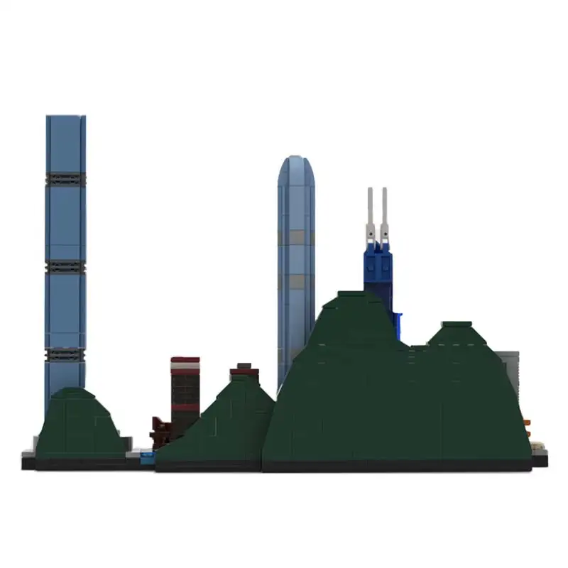 MOC- 209850   Знаменитый город, Гонконгский горизонт, строительные блоки, сделай сам, сборная модель, оригинальные кирпичи, головоломки, игрушки для детского подарка (art.: 3920cd3b201bb) - 3920cd3b201bb