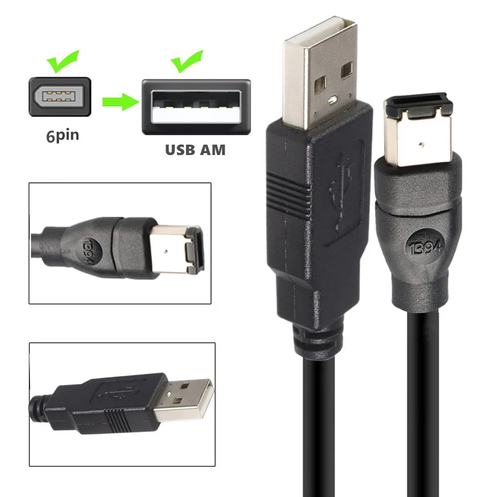 Стандартный медный провод IEEE400 1394 Firewire USB AM — 6P-кабель USB — подключение звуковой карты 1394