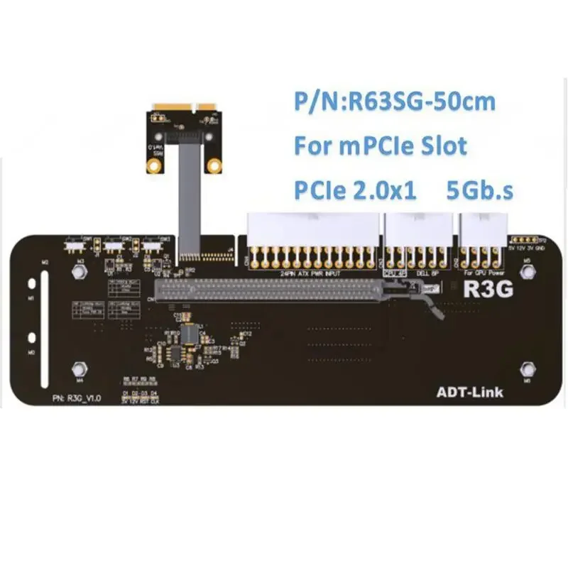 Riser Ноутбук Mini PCI-E Внешняя подставка для видеокарты Кронштейн MPCIe Riser Внешняя независимая док-станция для видеокарты Кабель Express Card
