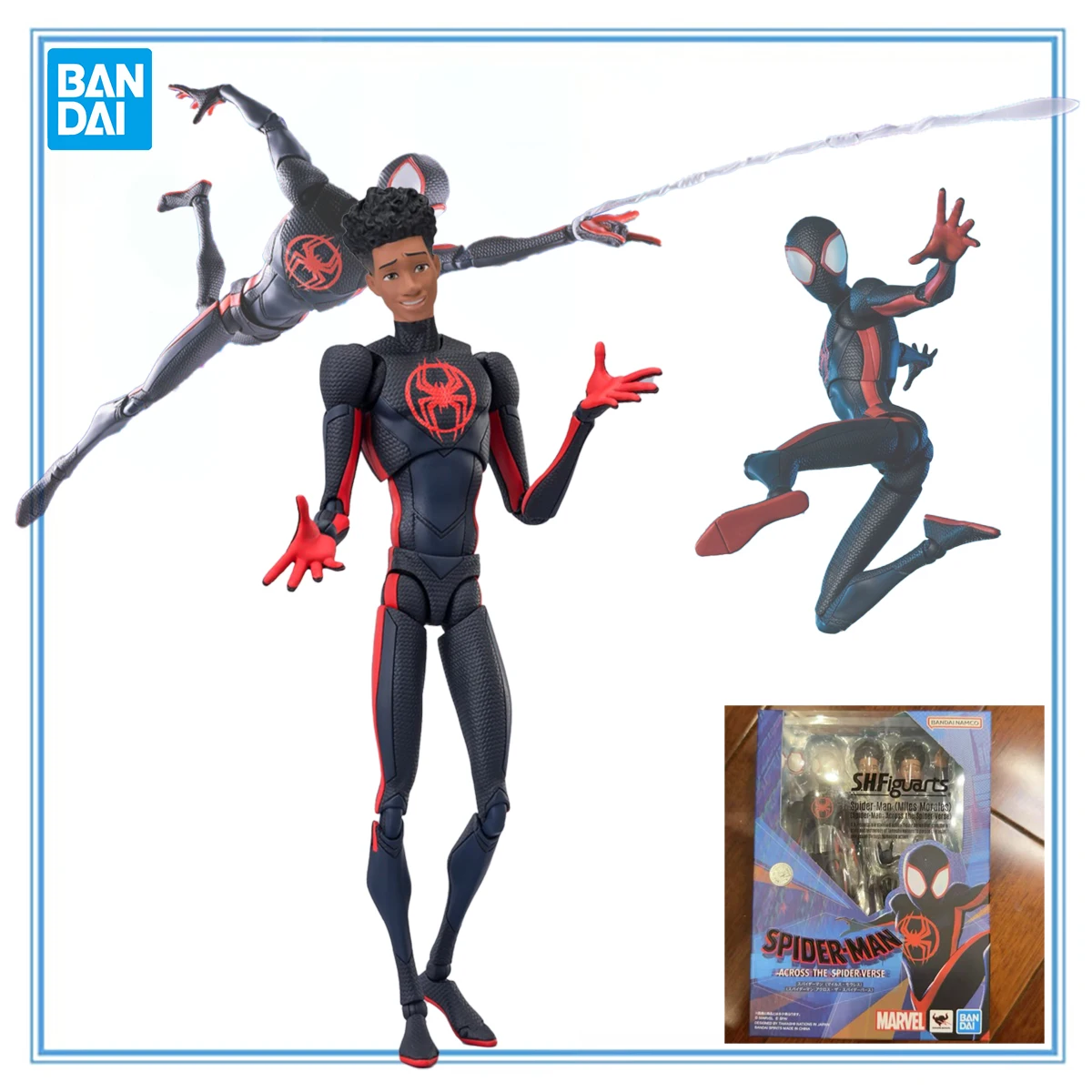 Оригинал в наличии Bandai Spirits S.H.Figuarts Spider-Man: Across The Spider Verse Miles Morales Spider-Man (Miles Morales) Модель