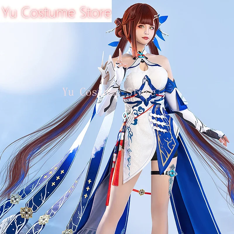 Yu Костюм Аниме Honkai Impact 3rd Li SuShang setelan Game gaun элегантный конус для косплея и pesta karnaval Halloween wanita
