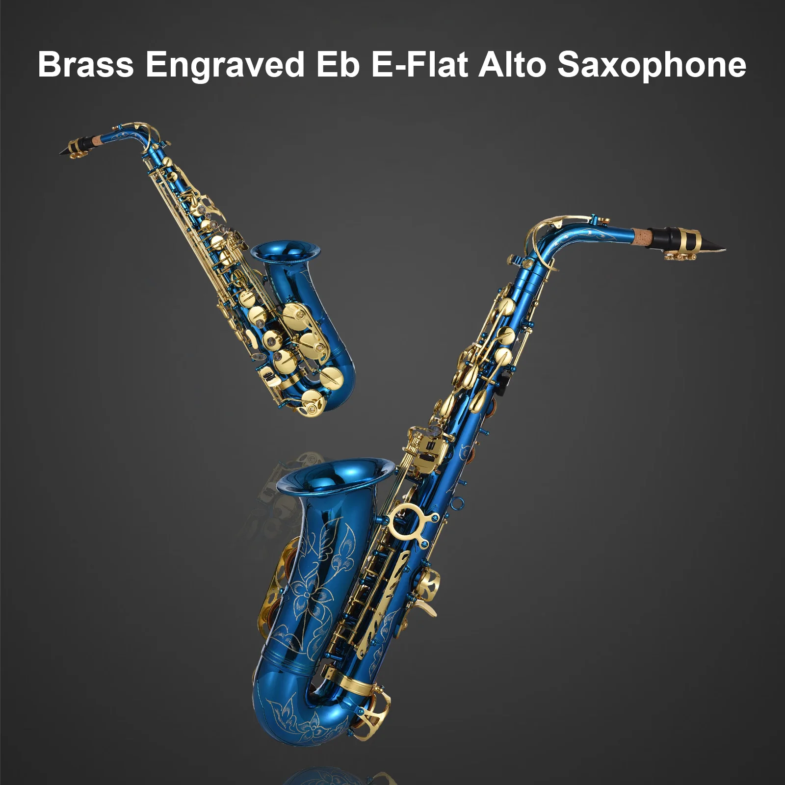 Саксофон Eb E-Flat альт-саксофон Латунь гравировка саксофон Abalone оболочка Кнопка латунный инструмент с полным набором аксессуаров