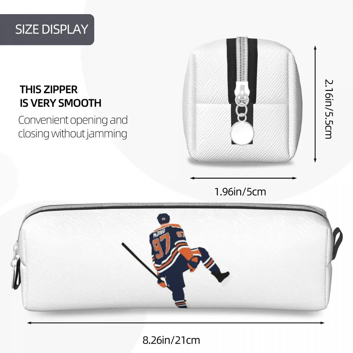 Фото Connor McDavid 97 для Edmonton Oilers Fans пеналы большой емкости сумки для ручек коробка для ручек канцелярские принадлежности пенал косметичка №3