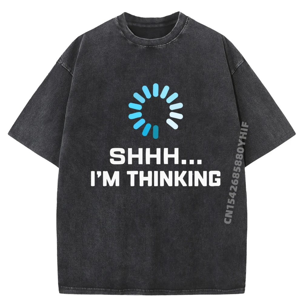 Новейшие футболки с рисунком I M Thinking T For Geeks I Am Thinking Camisetas Мужская одежда Роскошный дизайн Стираная рубашка Идея подарка