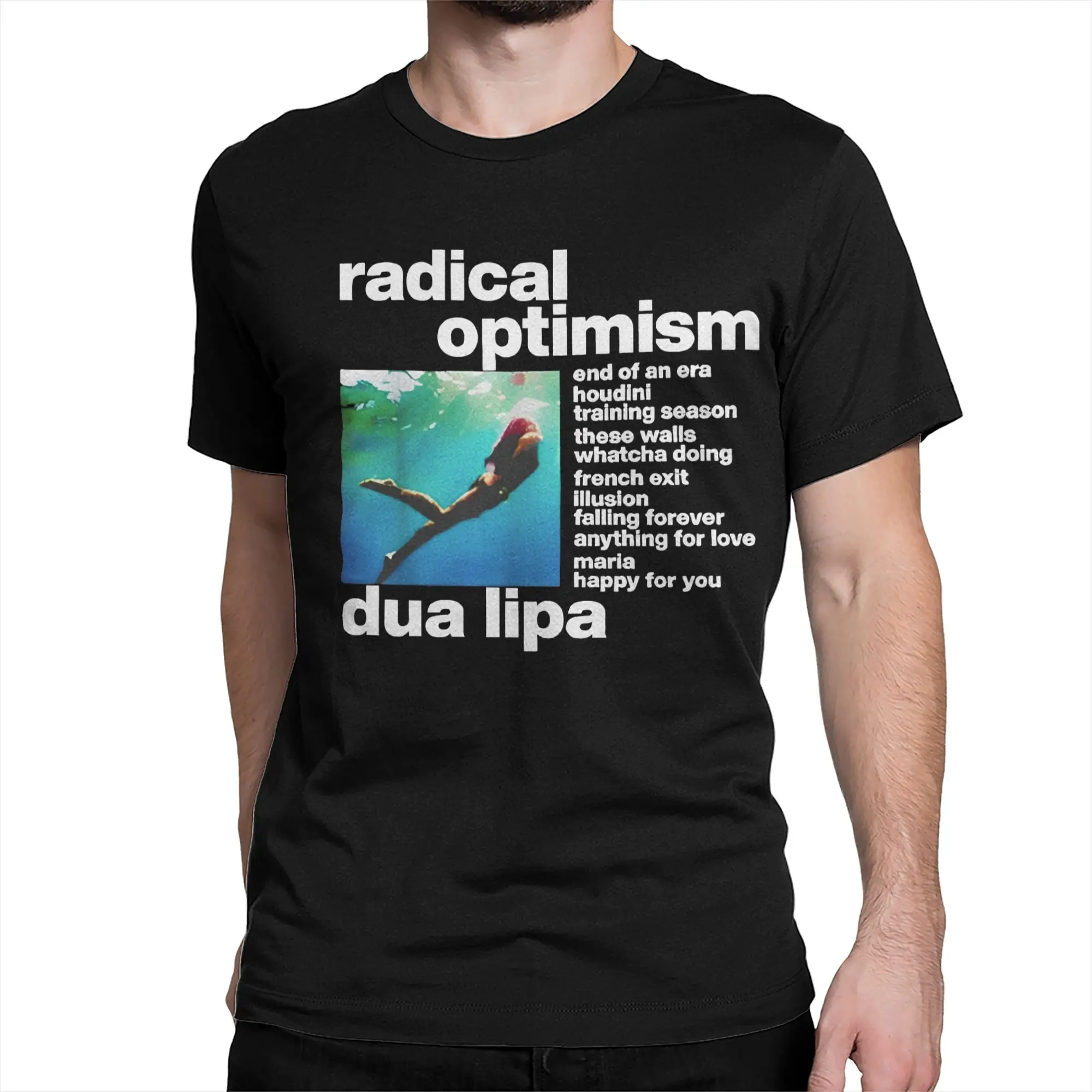 Футболка с принтом Dua Lipa Radical Optics Tour, 2025, аксессуары, футболка унисекс, хлопковая Футболка с графическим принтом, одежда