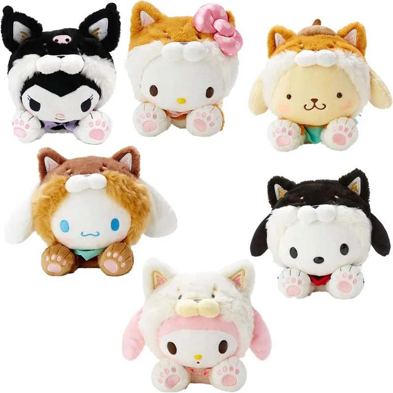 В наличии оригинальная плюшевая игрушка Sanrio Kuromi Pompompurin Pochacco My Melody Cinnamoroll Hello Kitty 35 см с персонажем мультфильма