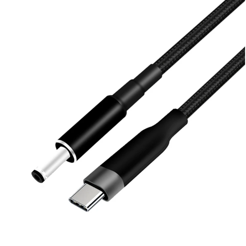 Фото Шнур для зарядки ноутбука USB C DC4,5x3,0 мм Интерфейсы Зарядный кабель Гибкий плетеный кабель 0 5 5 2 3 0 м №2